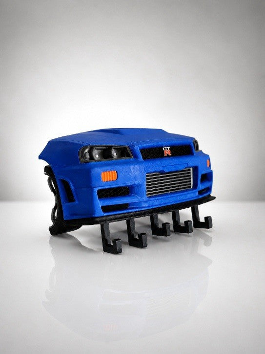 3D Printed Nissan Skyline GT-R R34 Wall Mount Key Holder Organizer