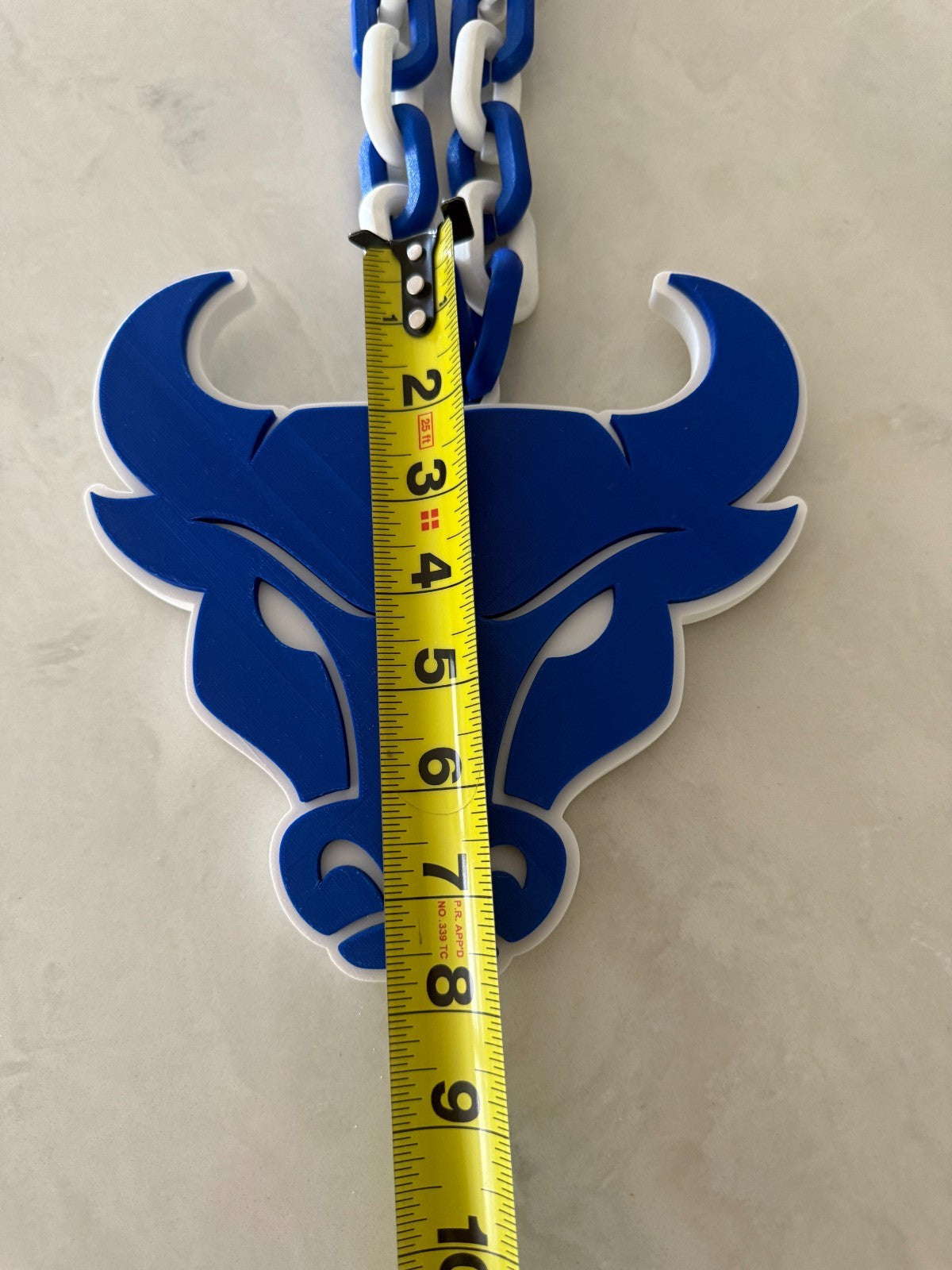 Buffalo Bulls Oversized Necklace Hype Chain NCAA Fan Big Logo Blue White