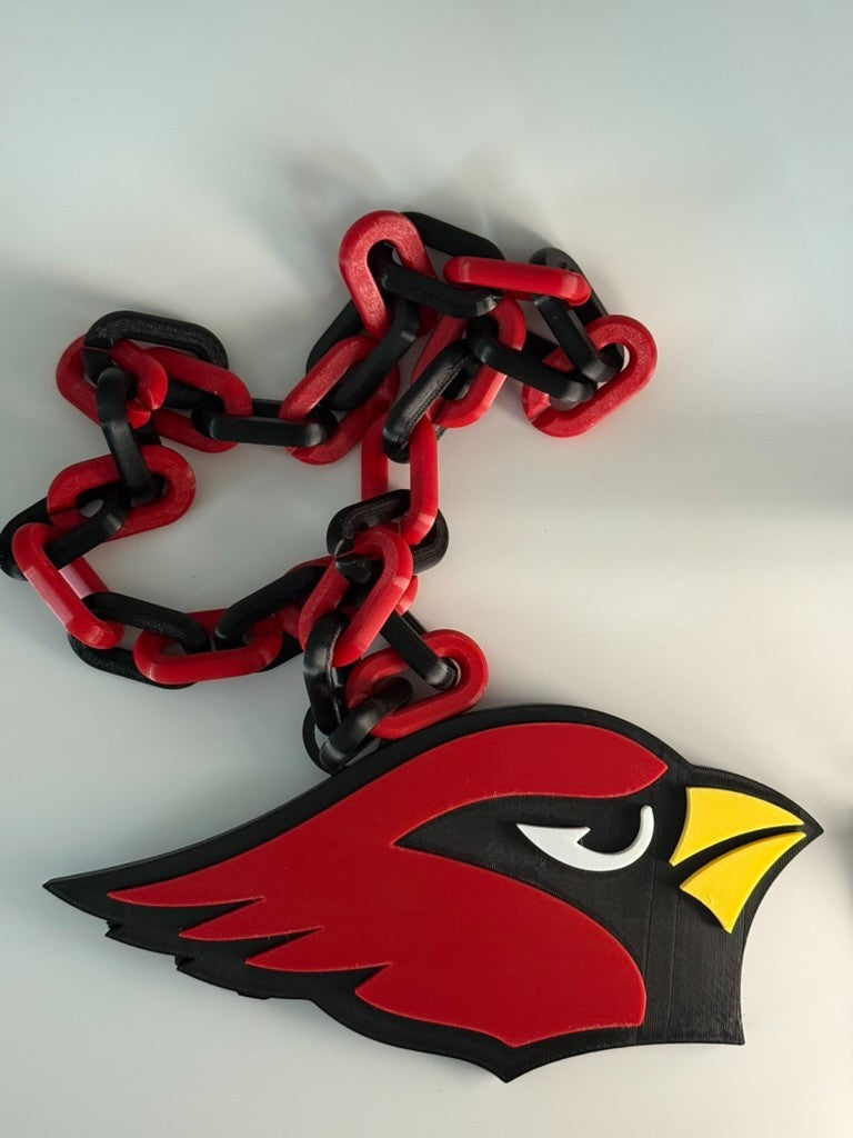 Arizona Cardinals  Oversized chain Necklace "Rise Up Red Sea"