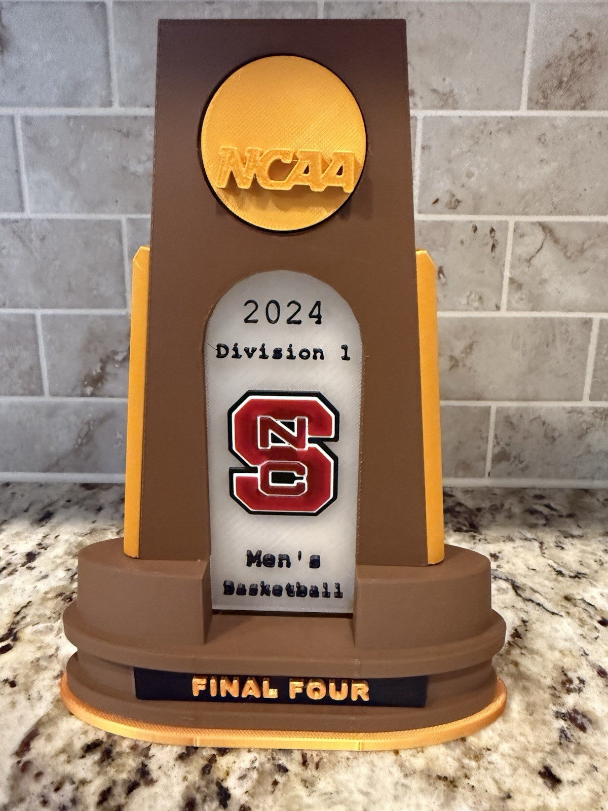 North Carolina state Wolfpack 2024 final four trophy. 3d printed. Pla plastic