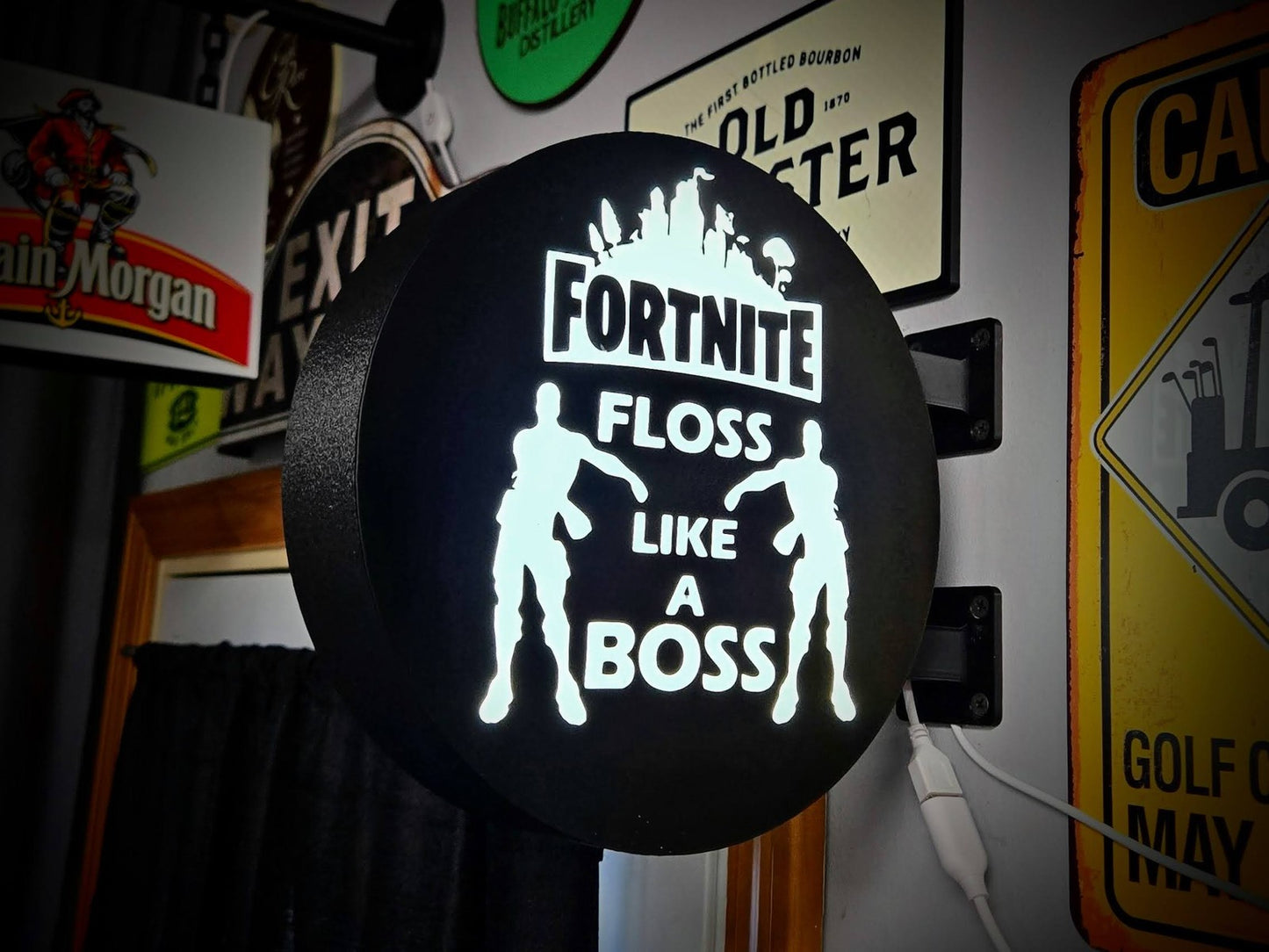 FORTNITE Floss Like a Boss 2-Sided Light 12 Inch Light Box LED Sign Wall Decor
