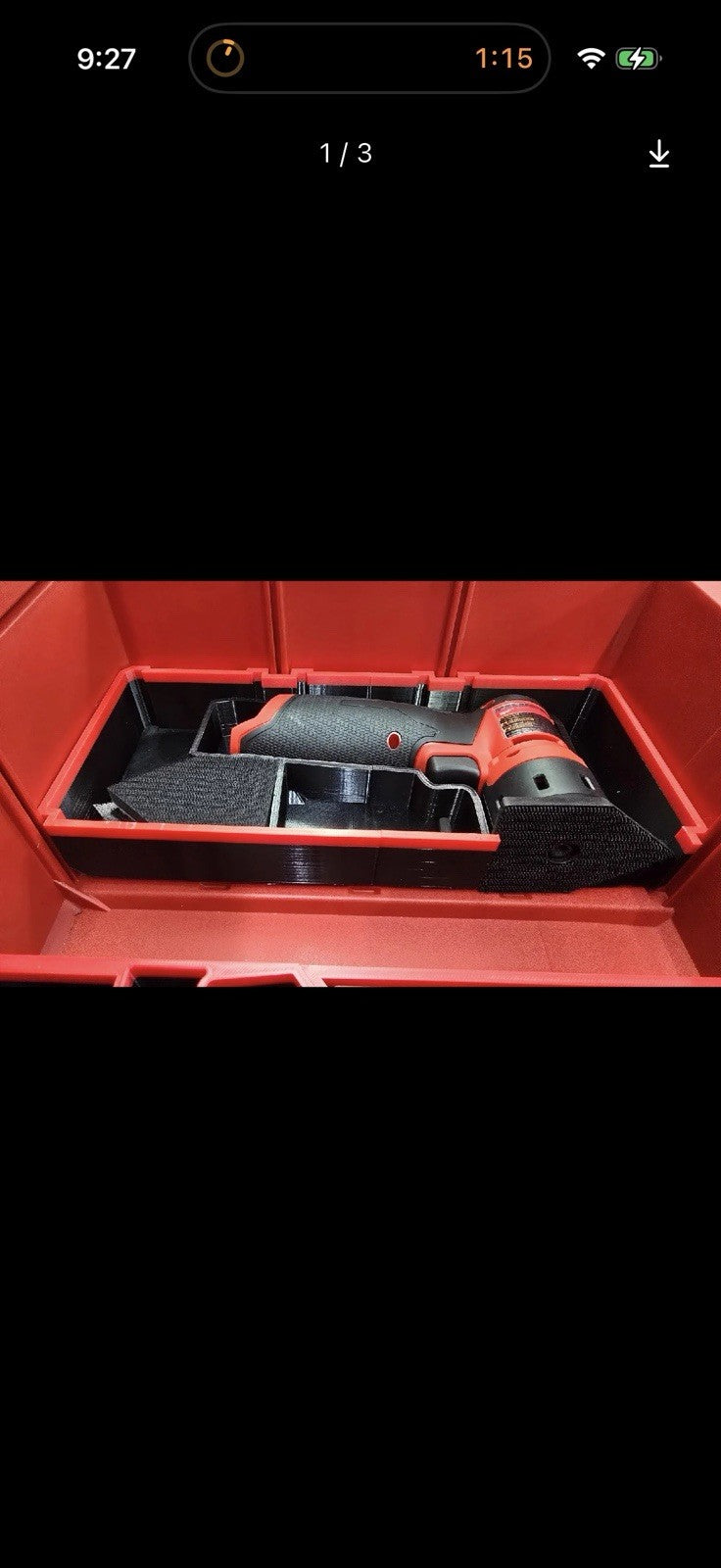 Milwaukee M12 Detail Sander 3 Drawer Insert - Packout Organizer for M12 FDSS