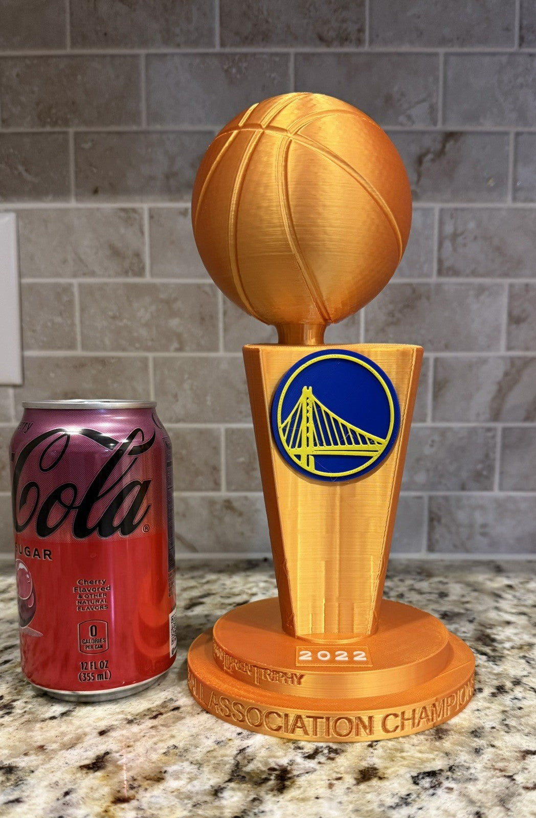 15-17-18-22 Golden State Warriors NBA CHAMPION TROPHY gold Larry O'Brien 10 inch