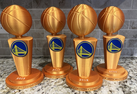 15-17-18-22 Golden State Warriors NBA CHAMPION TROPHY gold Larry O'Brien 10 inch