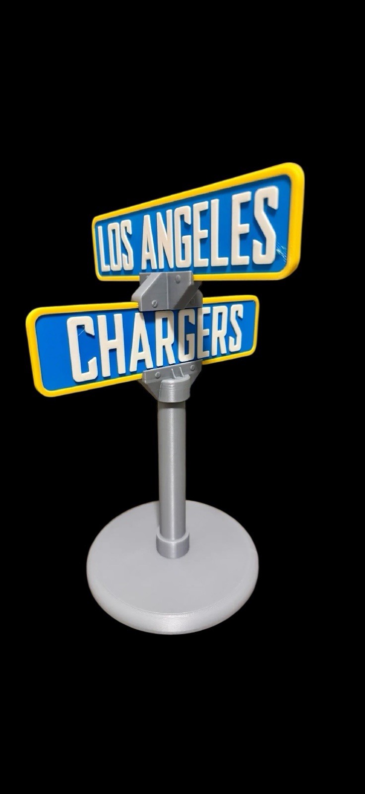 BOLT UP! Los Angeles Chargers 3D Printed Street Sign