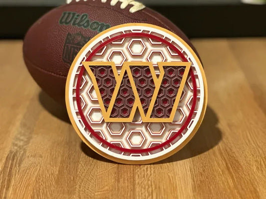 Washington Commanders Wall Art Or Display 3D printed Dimensional Mosaic