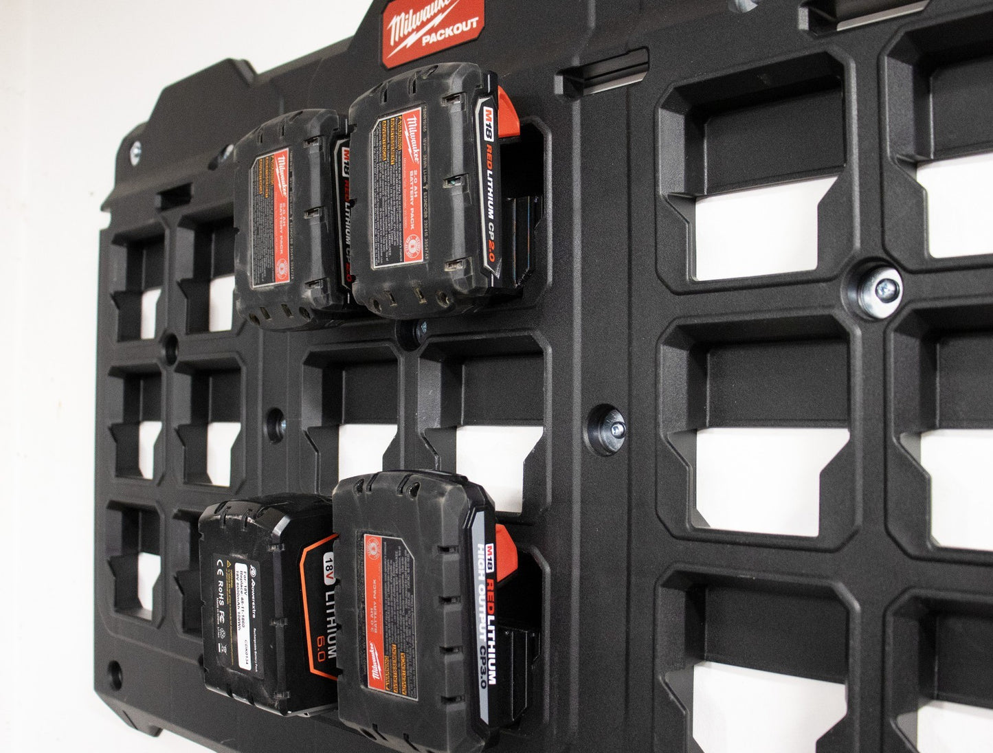 Packout Wall M18 Battery Mount 2 Pack