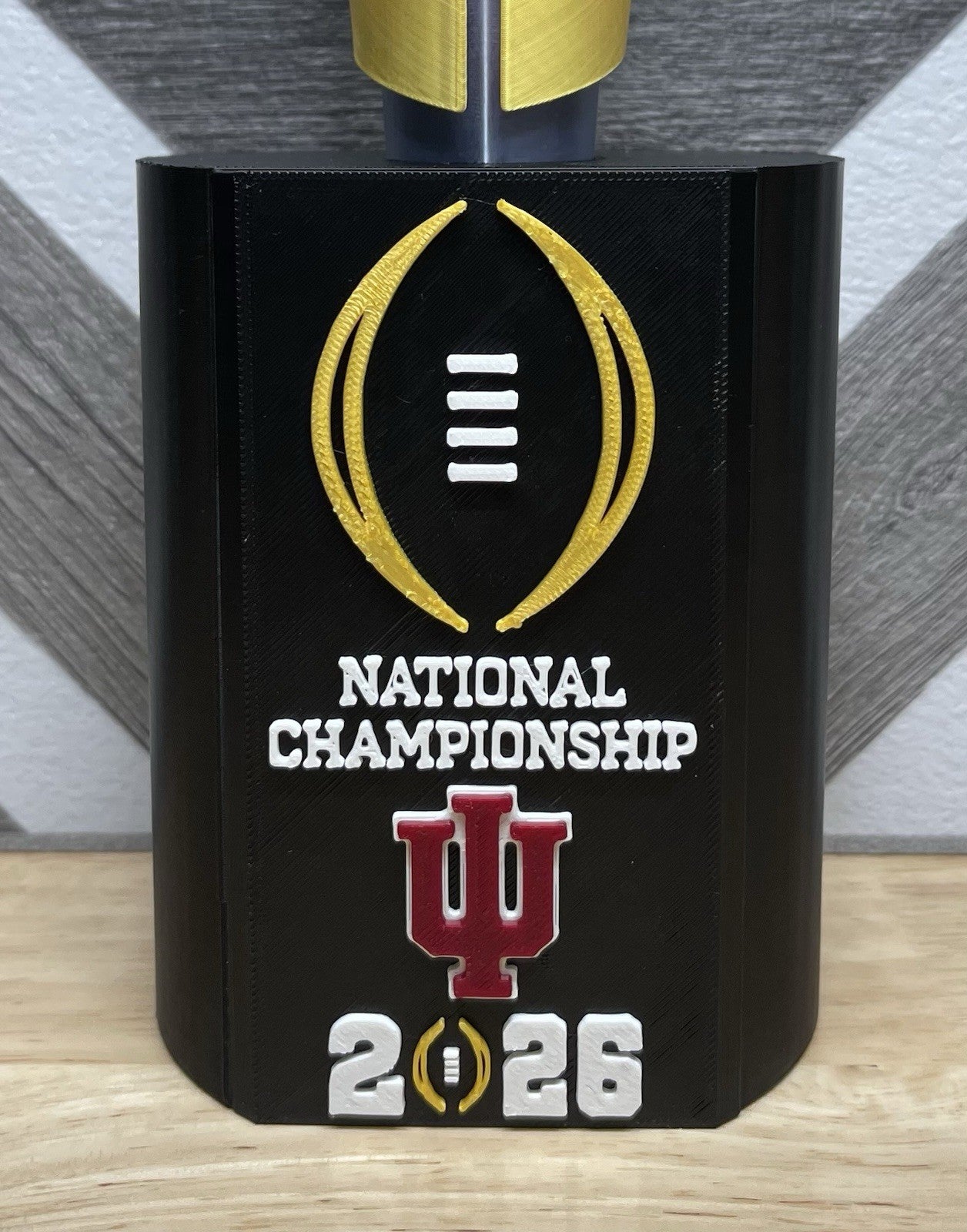Indiana Hoosiers 2026 Season 9-in CFP National Championship Trophy 3-D Printed