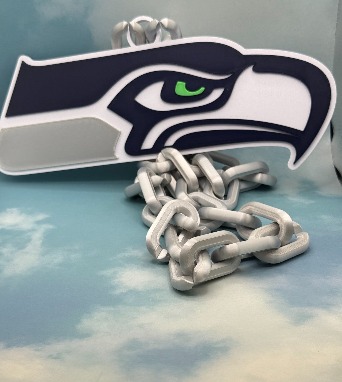 Seattle Seahawks Oversized Logo Pendant & Hype Chain