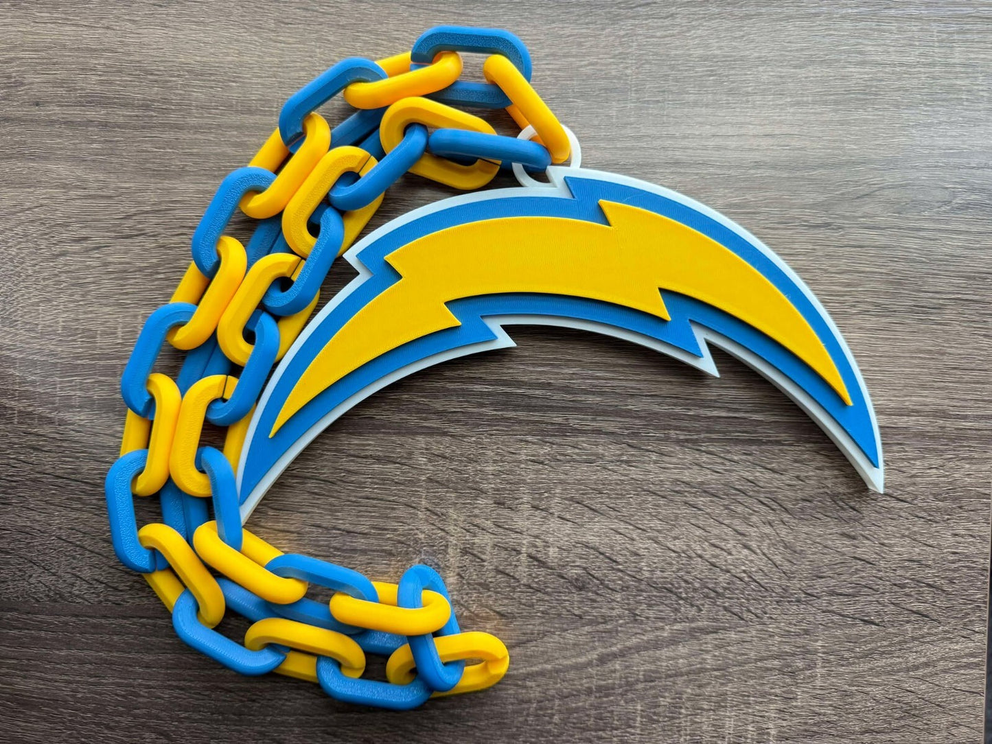Los Angeles Chargers Oversized Necklace, Hype Chain [Made To Order]