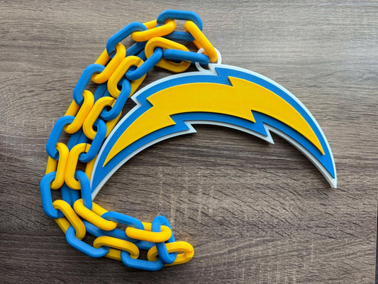 Los Angeles Chargers Oversized Necklace, Hype Chain [Made To Order]