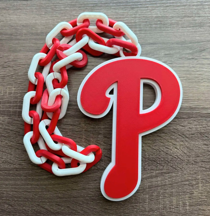 Philadelphia Phillies 3D Printed Sports Chain, Necklace