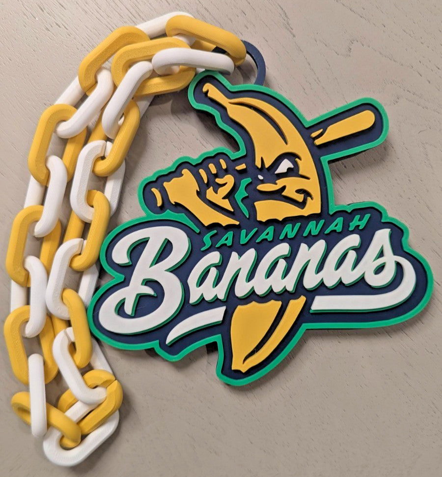 Savannah Bananas Logo Over-Sized Necklace Logo Pendant Hype Chain