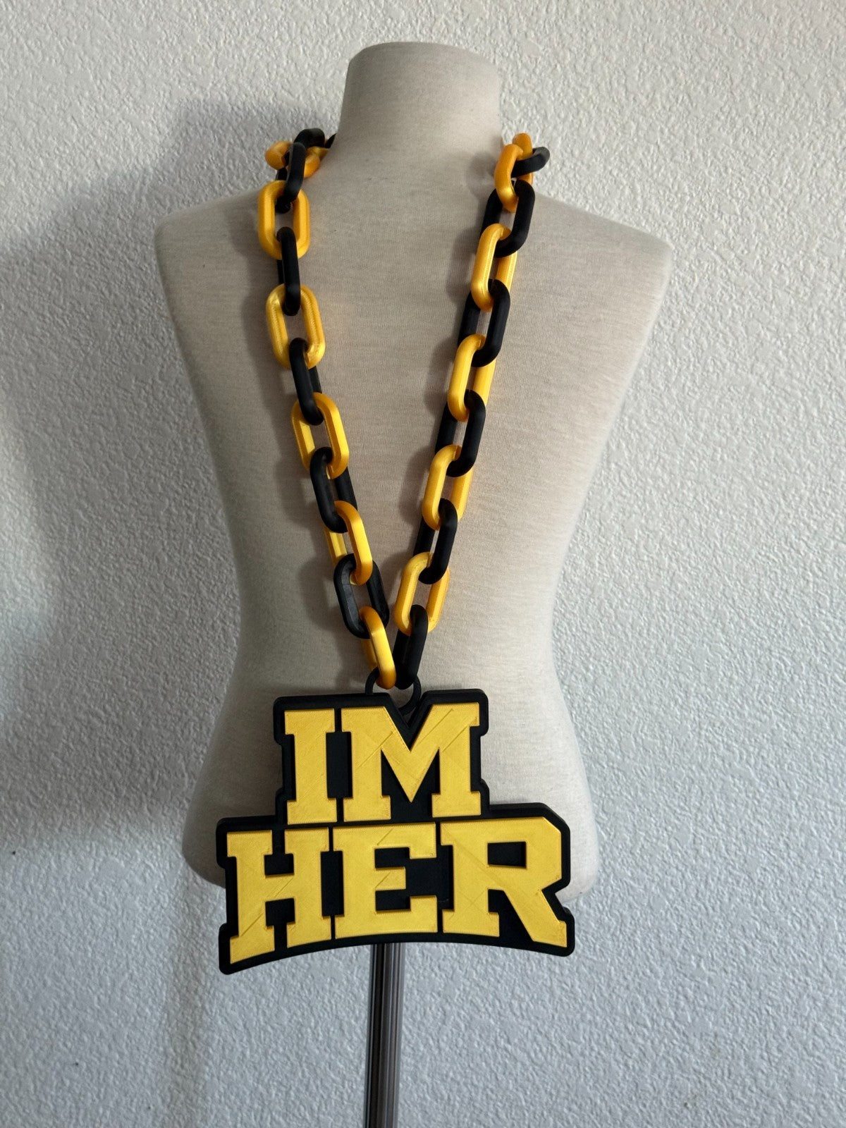 I'm Her Logo Oversized Necklace Hype Chain Handmade 3D Printed