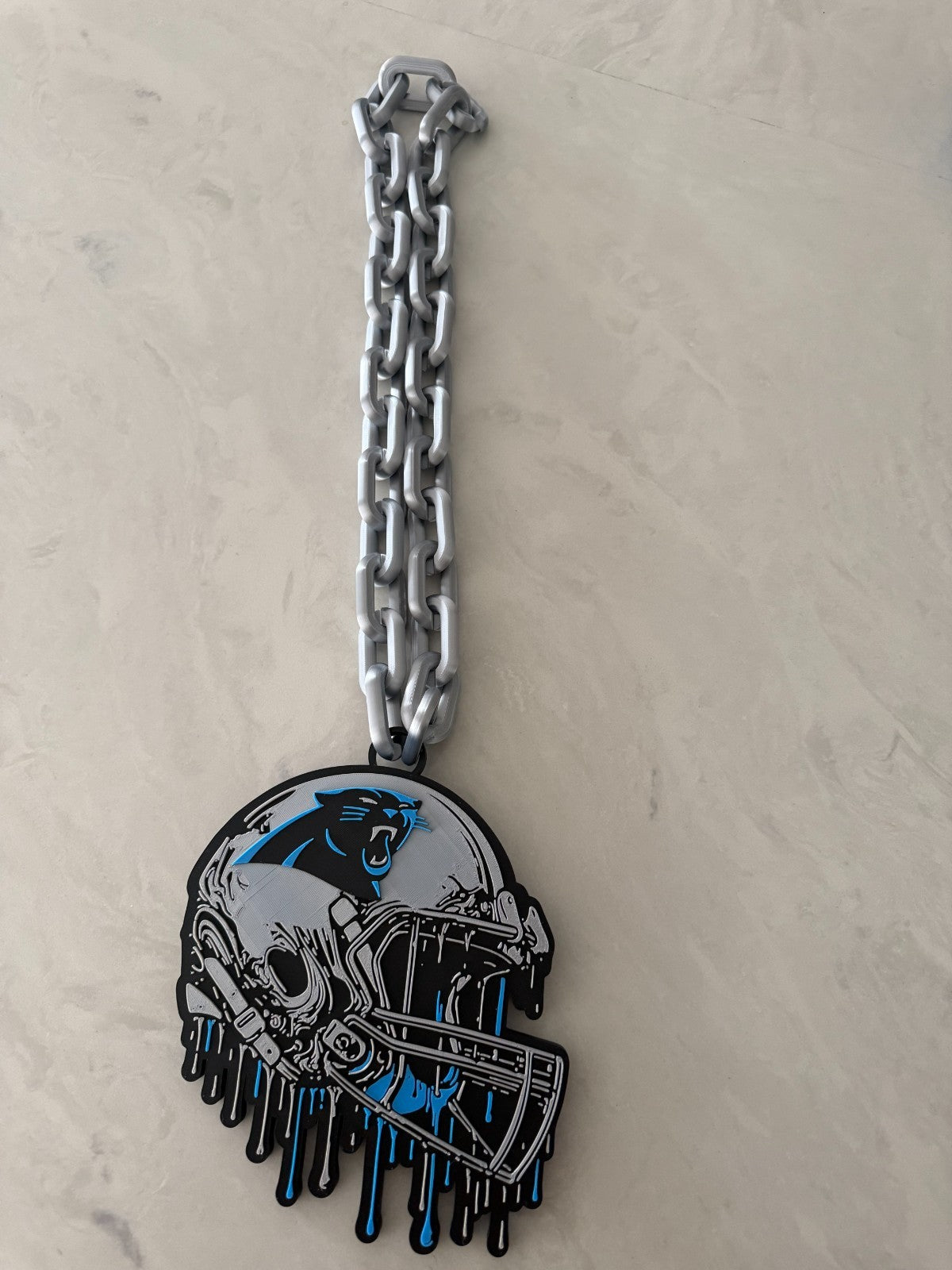Carolina Panthers Helmet Drip Hype Chain Handmade 3D Printed