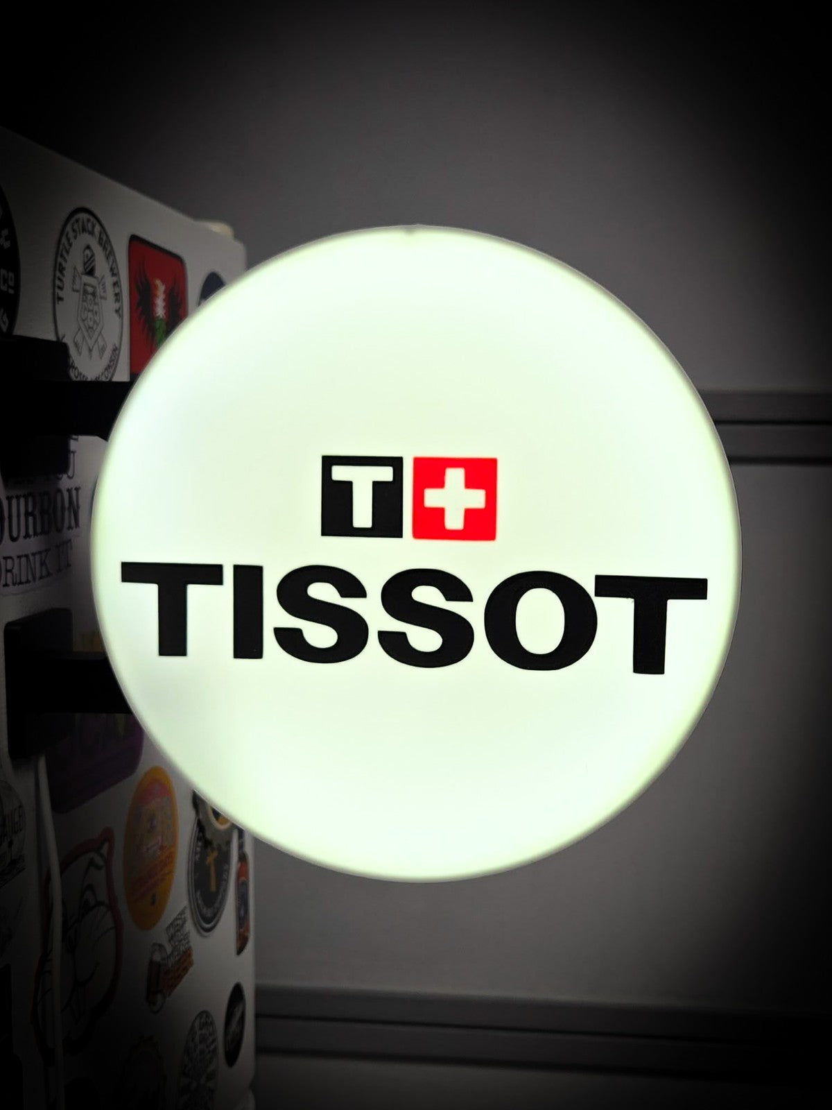 TISSOT 12 Inch Light Box LED Sign 3D Printed Wall Decor Man Cave Garage