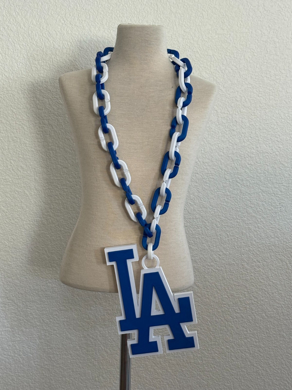 Los Angles Dodgers Oversized Chain Necklace Support The MLB World Champions