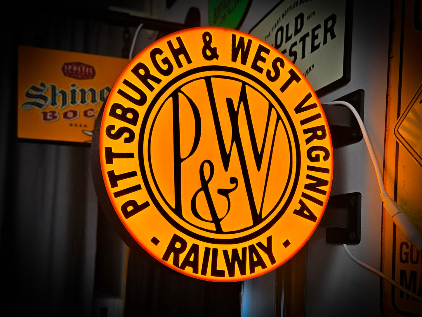 PITTSBURGH & WEST VIRGINIA RAILWAY 12 Inch Light Box LED Sign Wall Decor