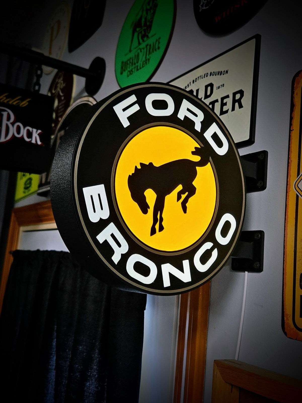 FORD BRONCO 12 Inch Light Box LED Sign 3D Printed Wall Decor Man Cave Garage