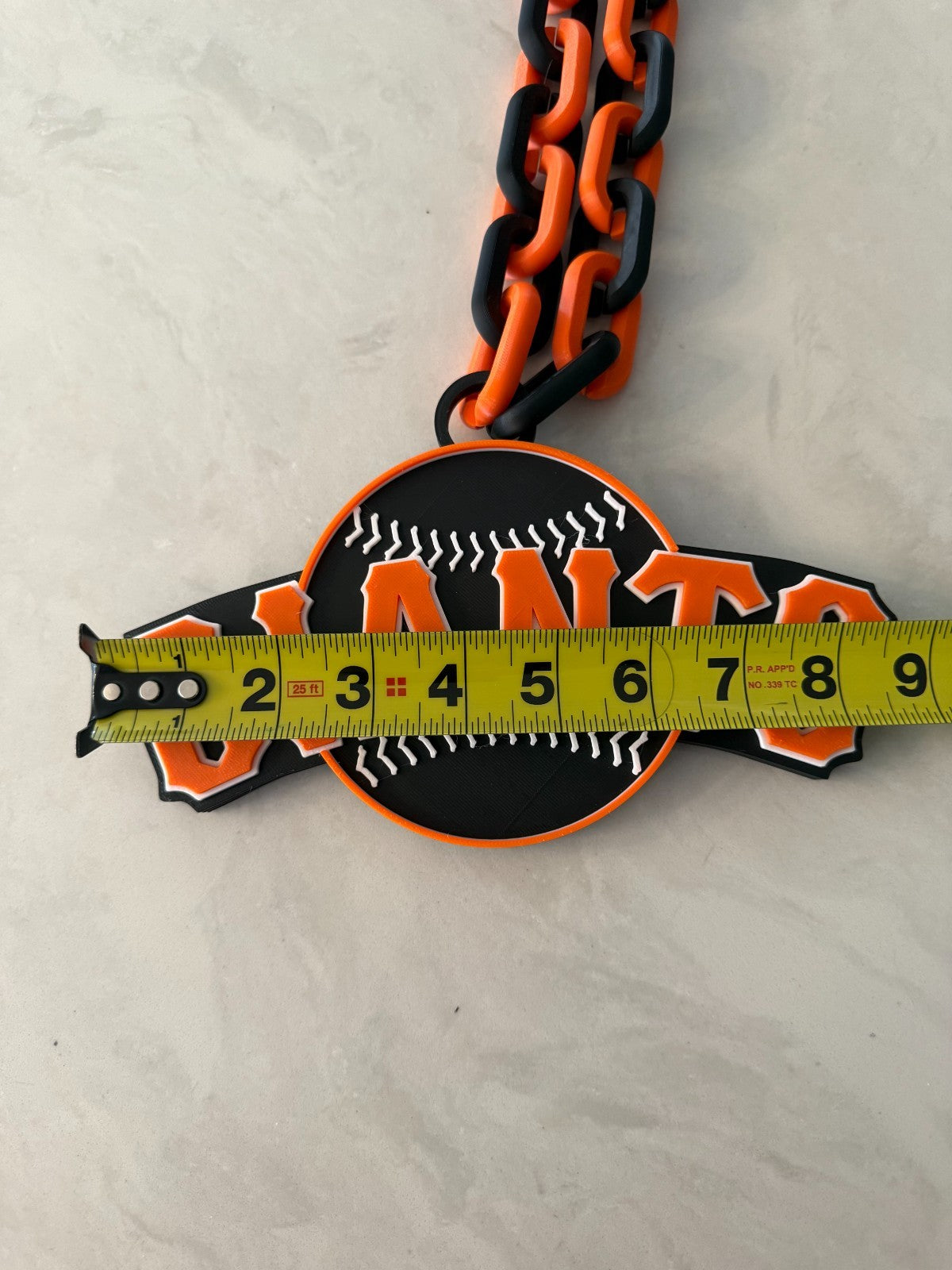 San Francisco Giants Blackout Edition Oversized Hype Necklace & Chain