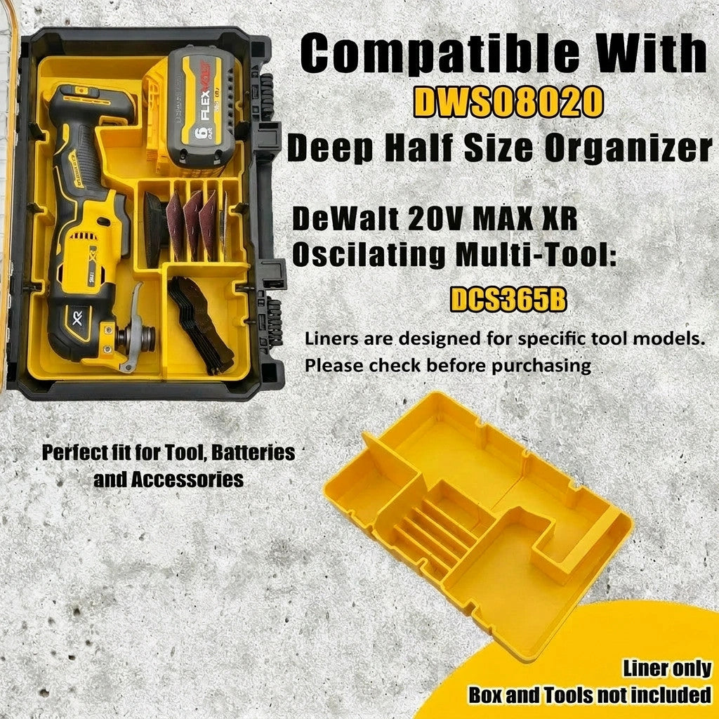 DeWALT Deep Compact Organizer 20V Oscillating Multi-Tool DCS365B (Insert Only) Y
