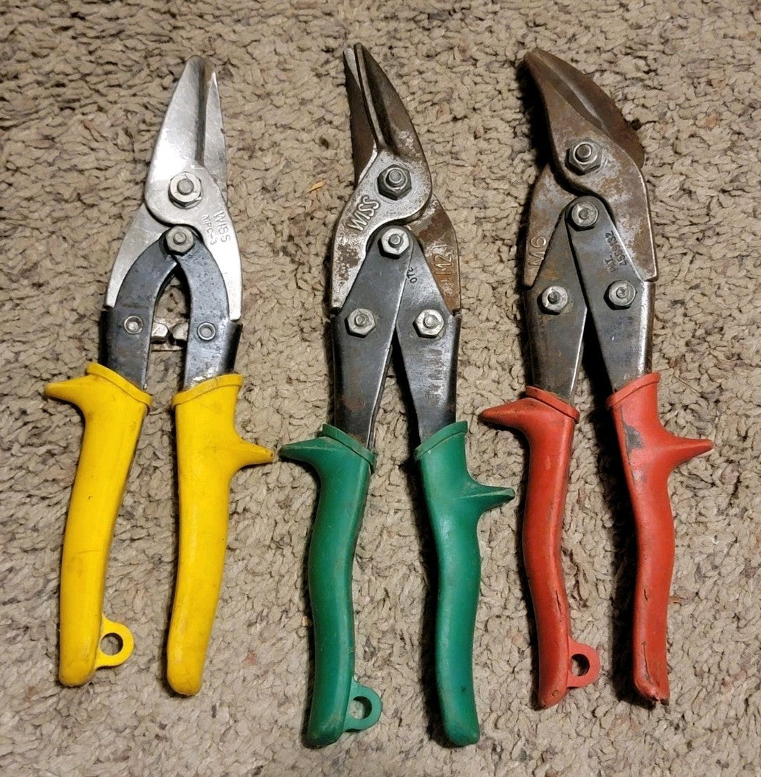 Lot 3 Wiss MPC-3 M2 M6 Multi-Purpose Tin Snips Cutter