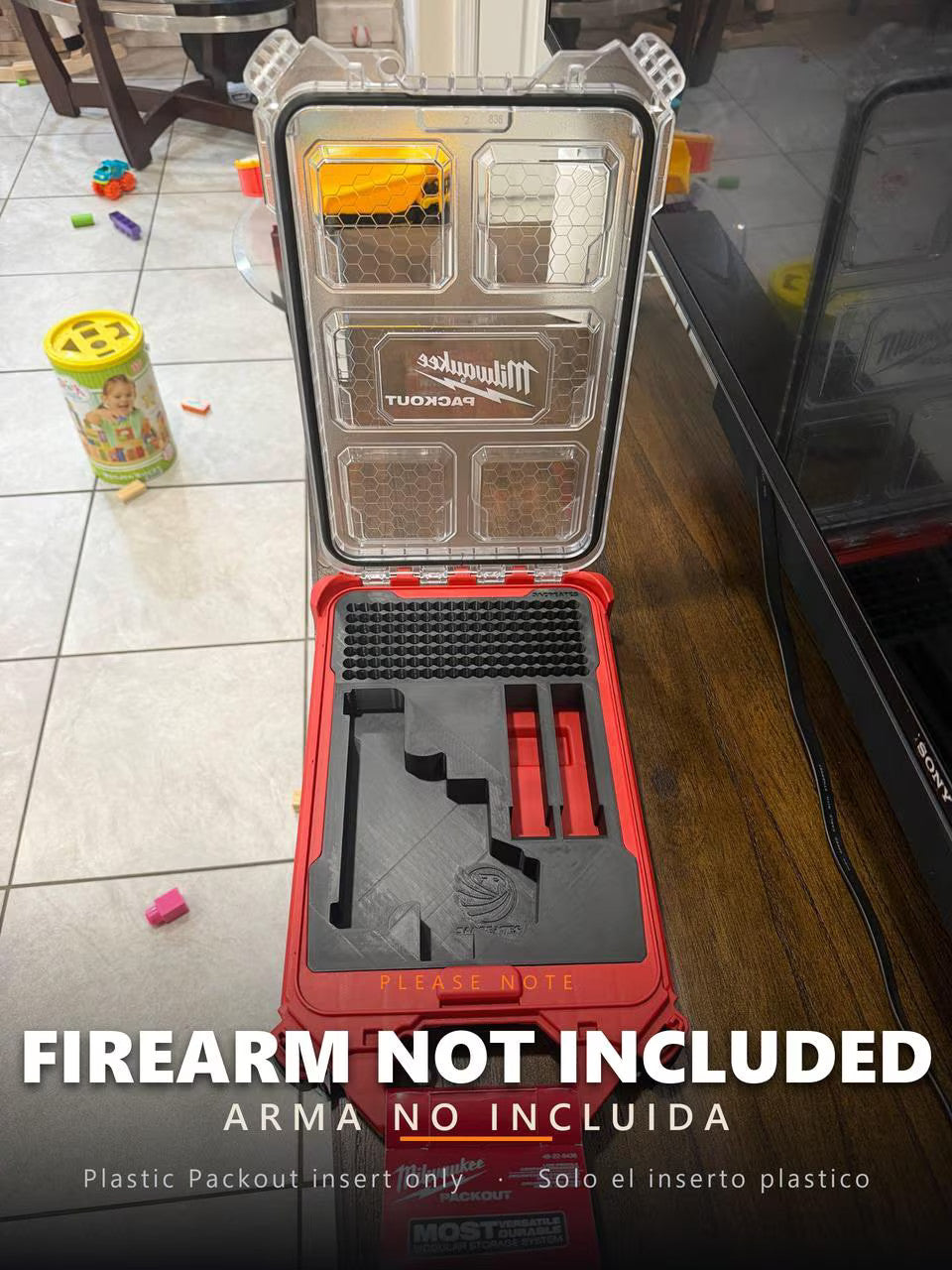 3D Printed Pistol Insert For Slim Packout Fits G19 G23 Gen 4 5 Custom Tool Organ