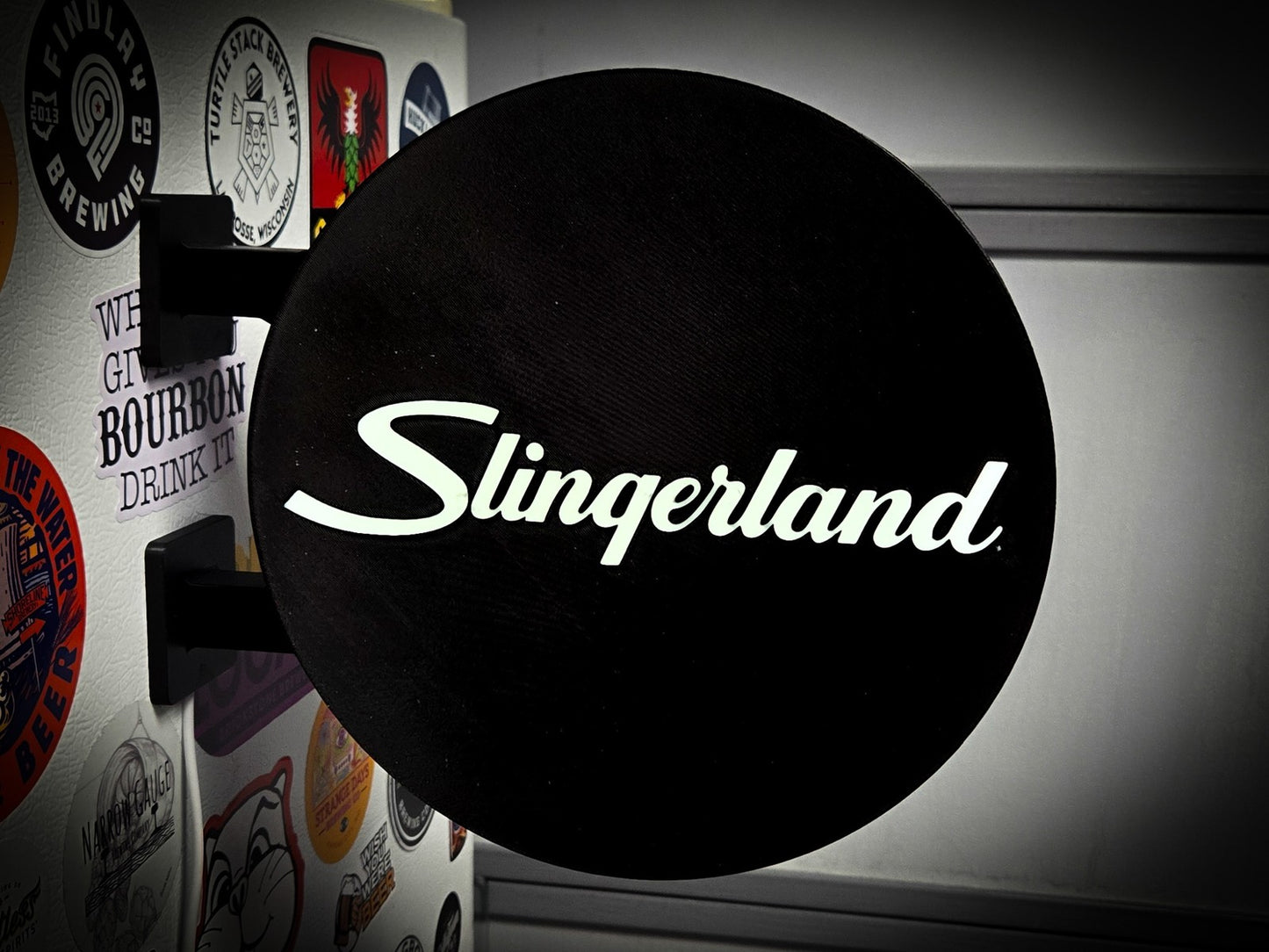 SLINGERLAND Drums 12 Inch Light Box LED Sign 3D Printed Wall Decor Man Cave