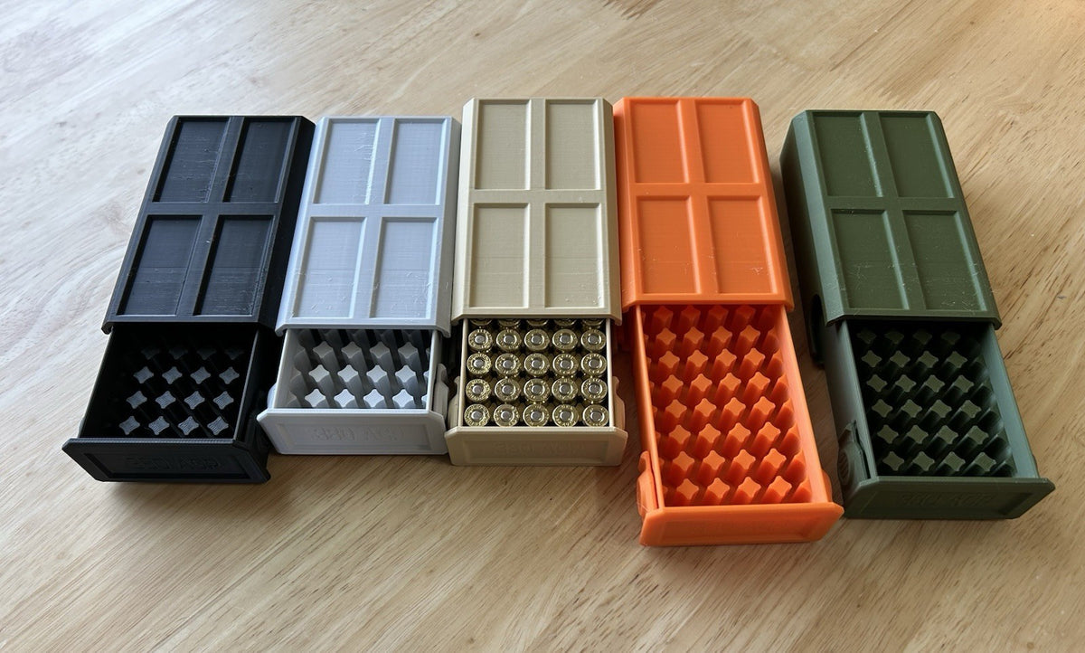 380 ACP Stackable Ammo Box Capacity Of 50 Made In USA