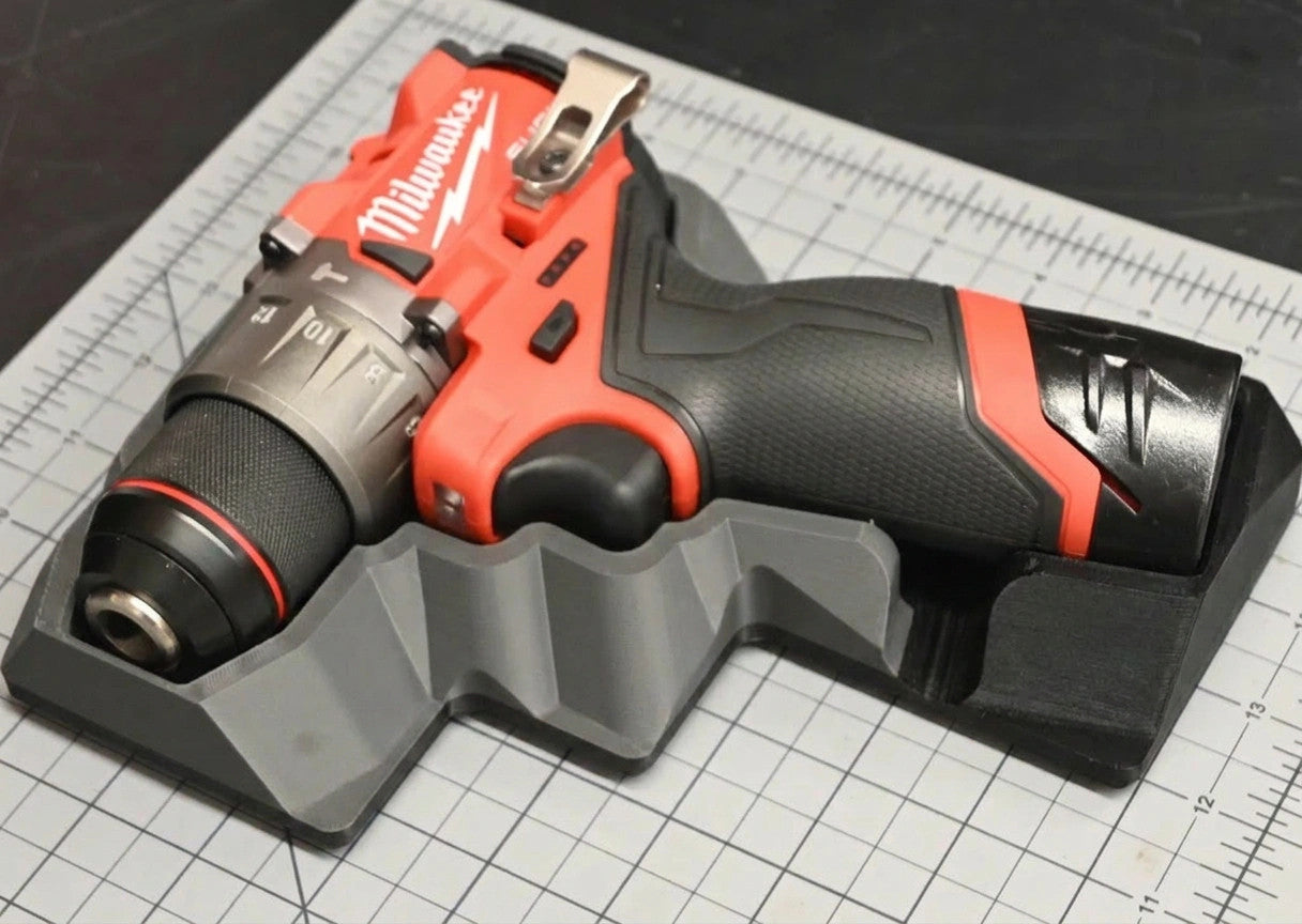Fits Milwaukee M12 3453-20 Impact Driver Gridfinity Shadow Tray (Tray Only)