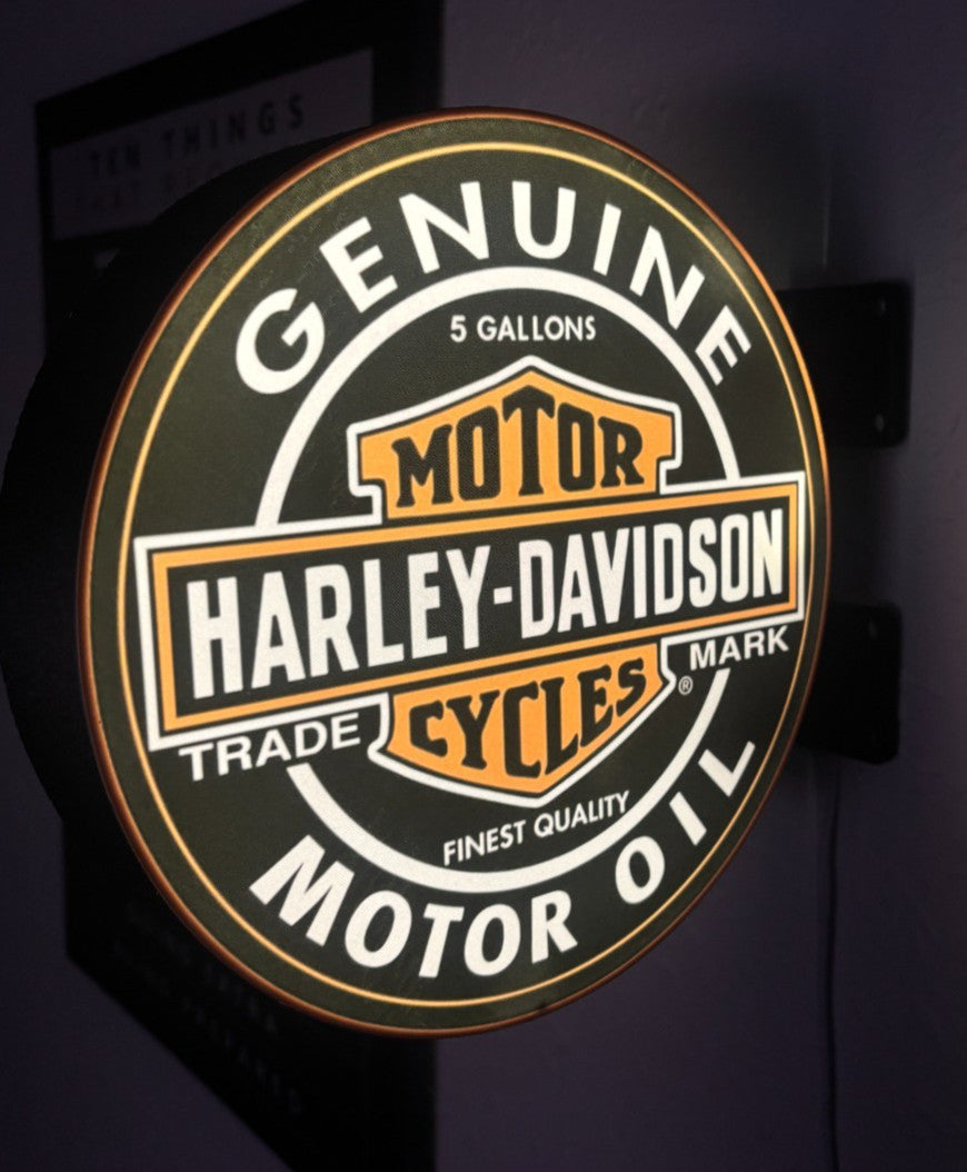 Double-Sided Harley Davidson LED Wall Light 9" Garage Bar Man Cave Decor