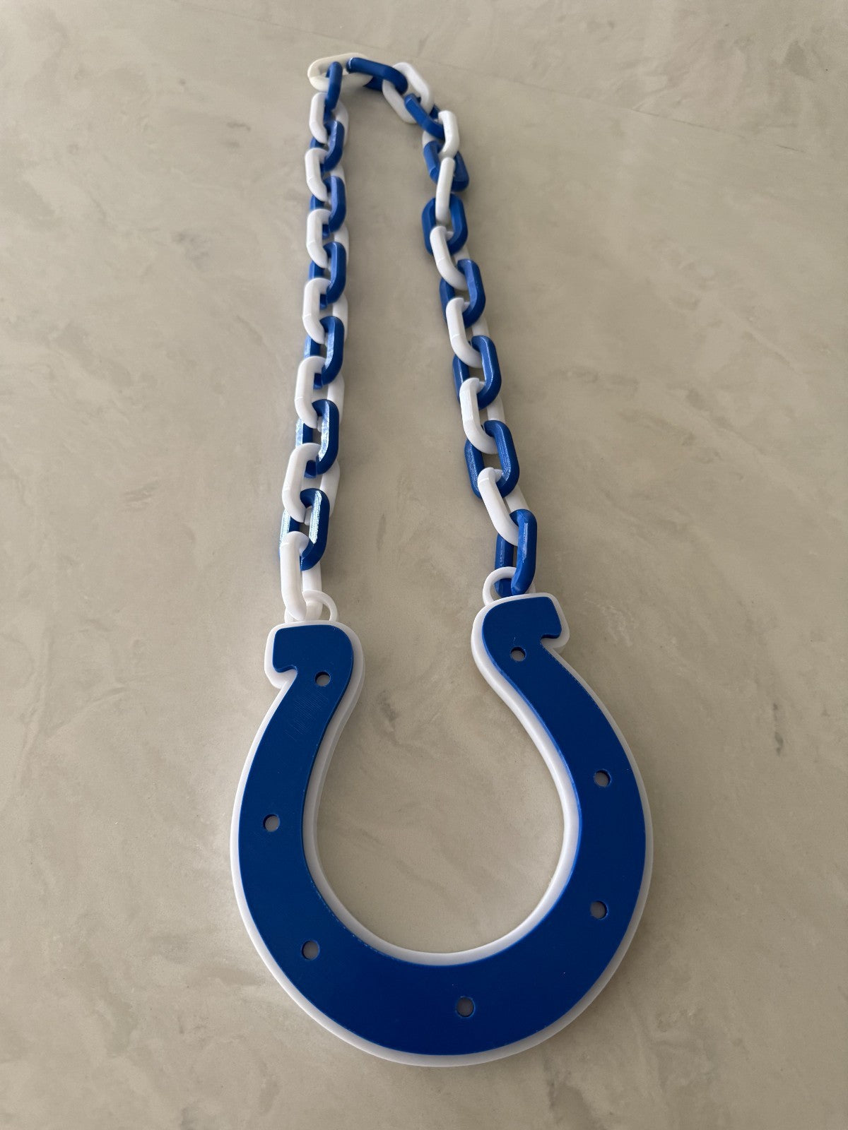 Indianapolis Colts Oversized Logo Necklace Pendant Chain Handmade 3D Printed