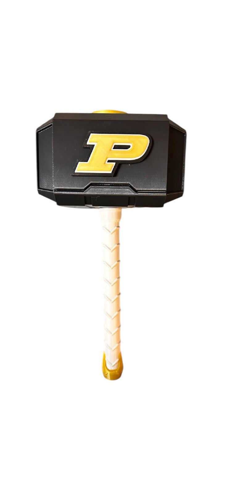 Purdue Boilermakers NCAA Mjolnir Thor Hammer. 3D Printed Fan Art