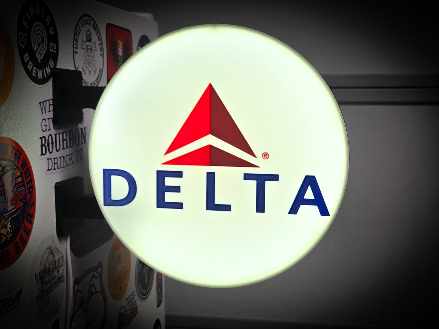 DELTA AIRLINES 12 Inch Light Box LED Sign 3D Printed Wall Decor Man Cave Garage