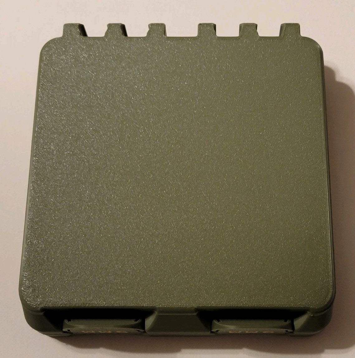 3D Printed 9mm Ammo Box Snap Lock 100 rd Large Storage Olive Green Gold Pla