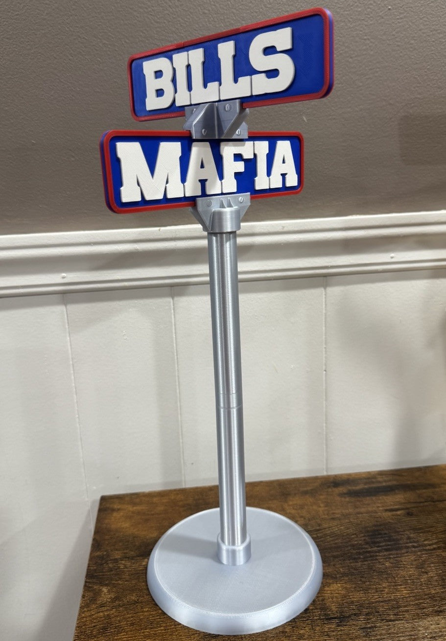 Buffalo Bills Mafia Street Sign Man Cave Memorabilia Office Desk Decor Fan Gift
