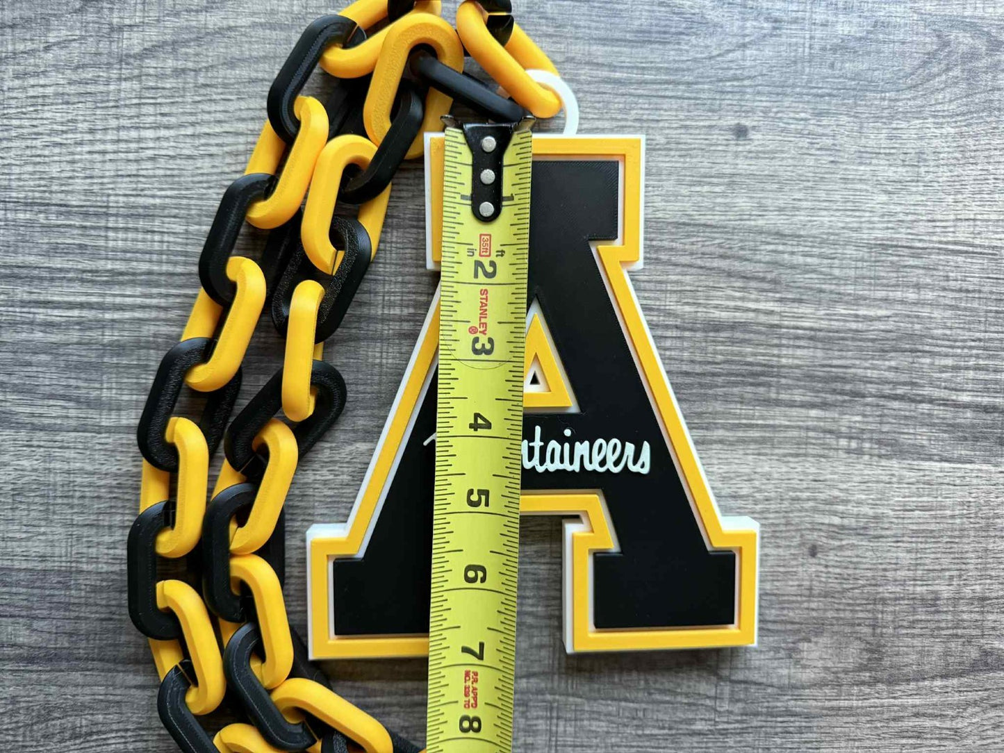 App State Mountaineers Oversized Necklace, Hype Chain [Made To Order]