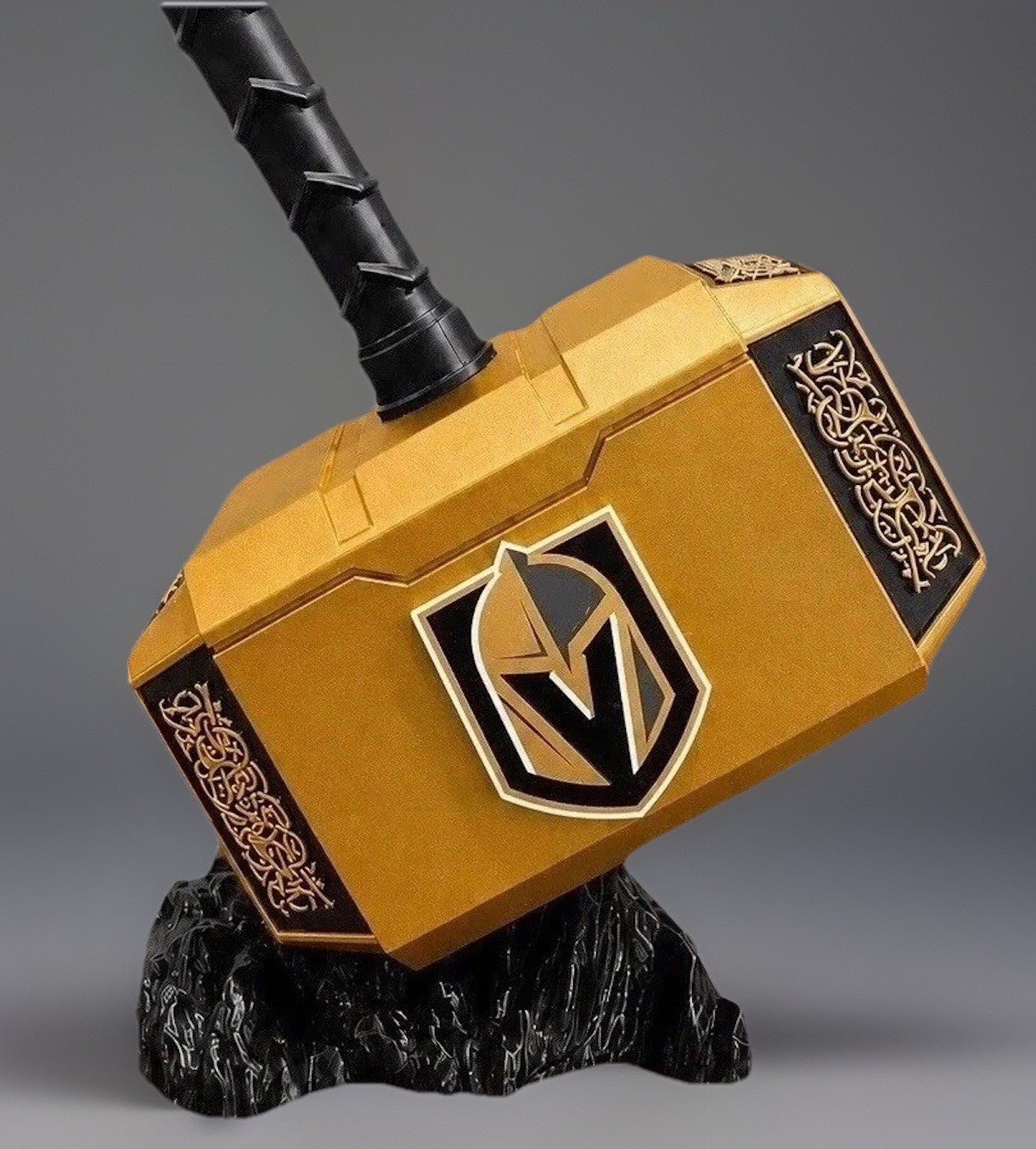 Las Vegas Golden Knights 13” Thor Hammer & Rock NHL Hockey Sports Unique Gifts
