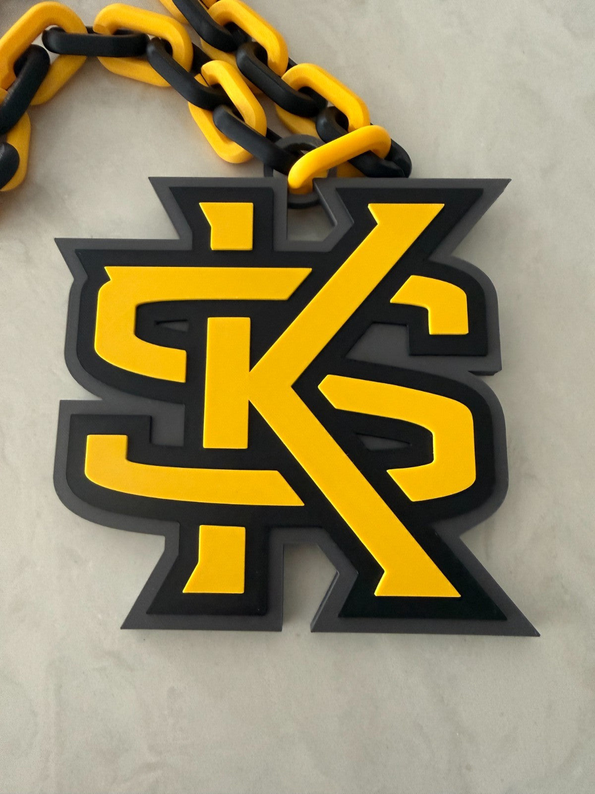 Kennesaw State Owls Logo Oversized Necklace, Pendant Turnover Chain Handmade