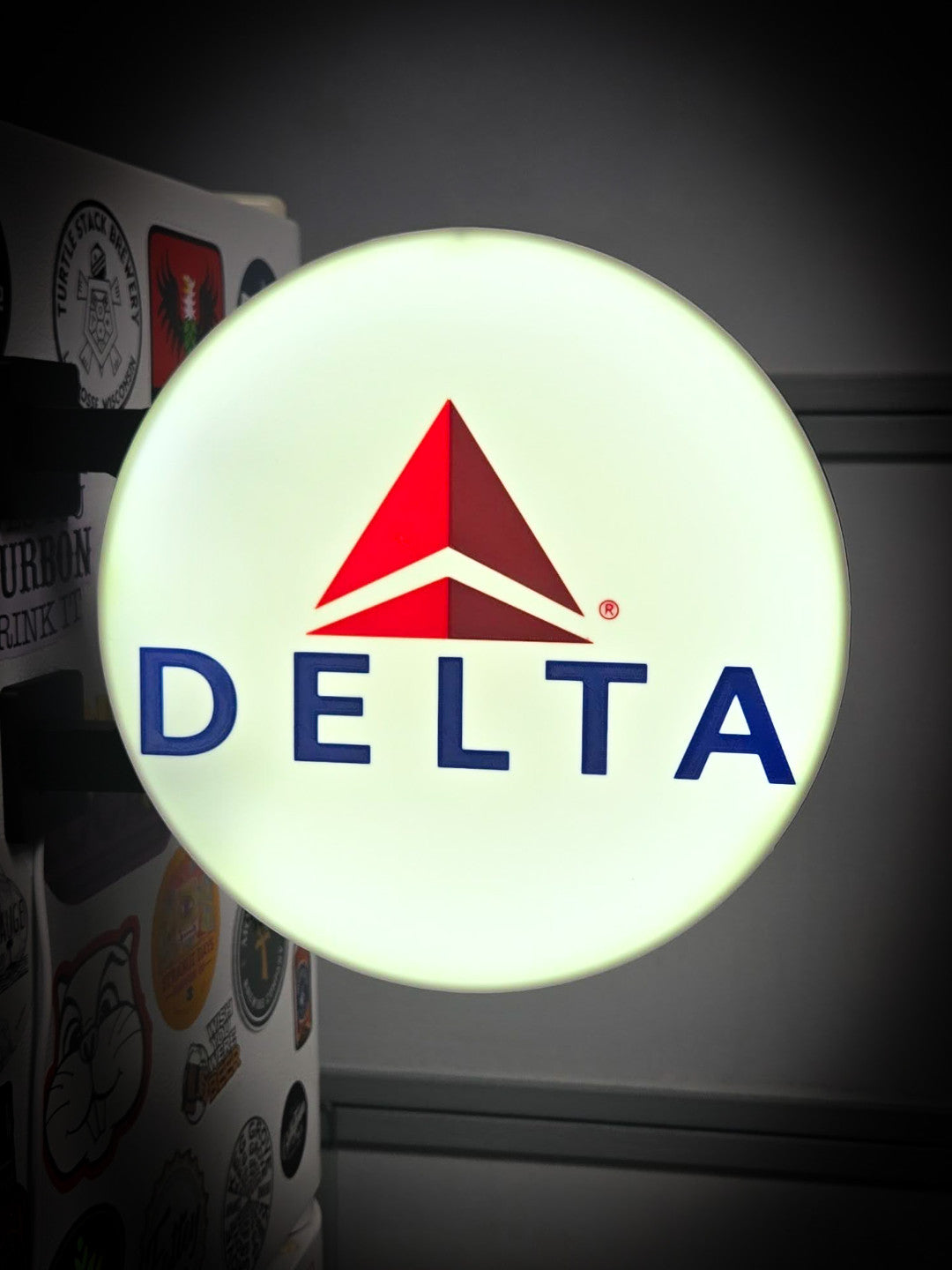 DELTA AIRLINES 12 Inch Light Box LED Sign 3D Printed Wall Decor Man Cave Garage
