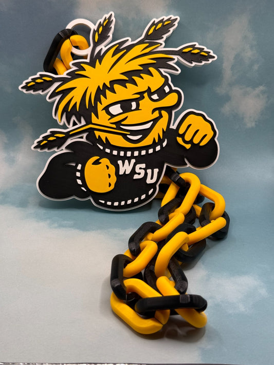 Wichita State Shockers Oversized Necklace  Hype Chain Handmade 3D Printed