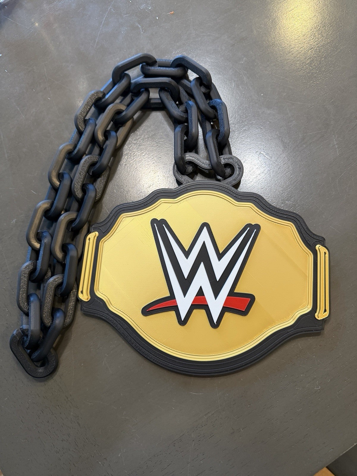 WWE Championship belt Hype Chain Necklace!   Unique Fan Item Or Gift!