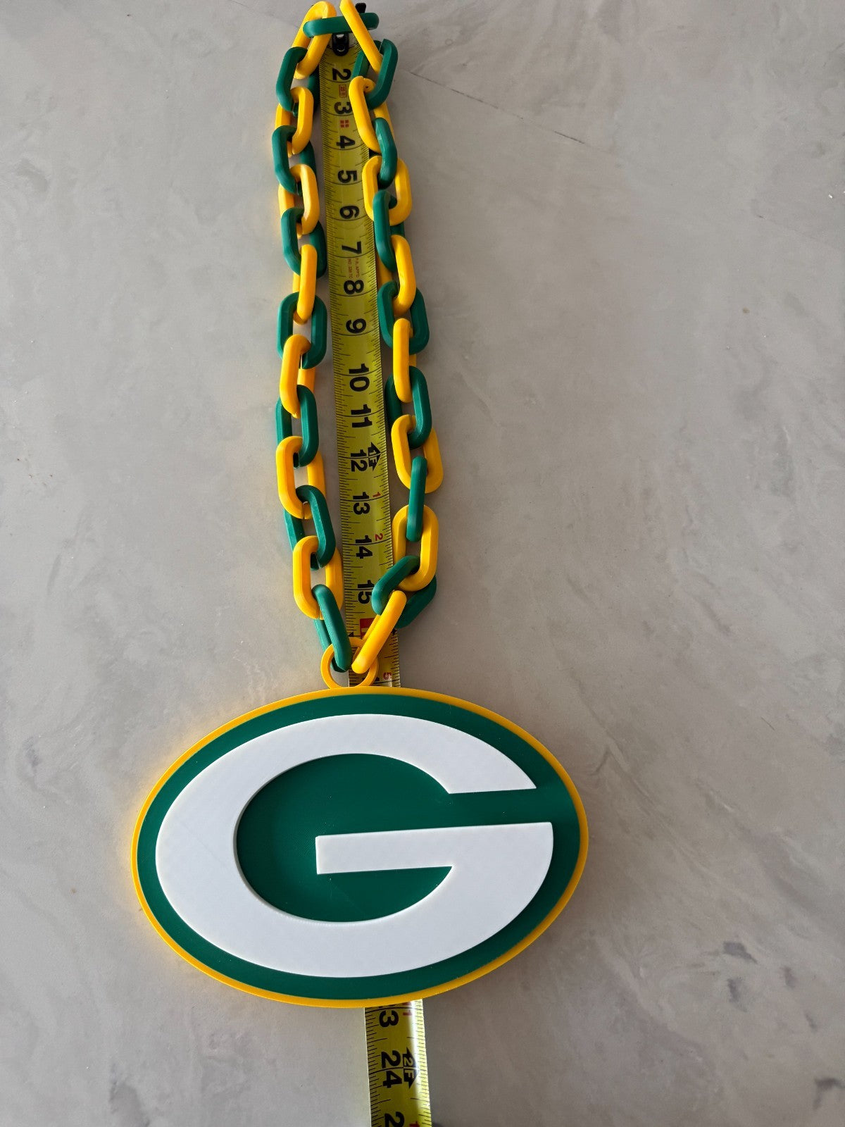 Green Bay Packers Logo Oversized Turnover Chain HandMade 3D Printed