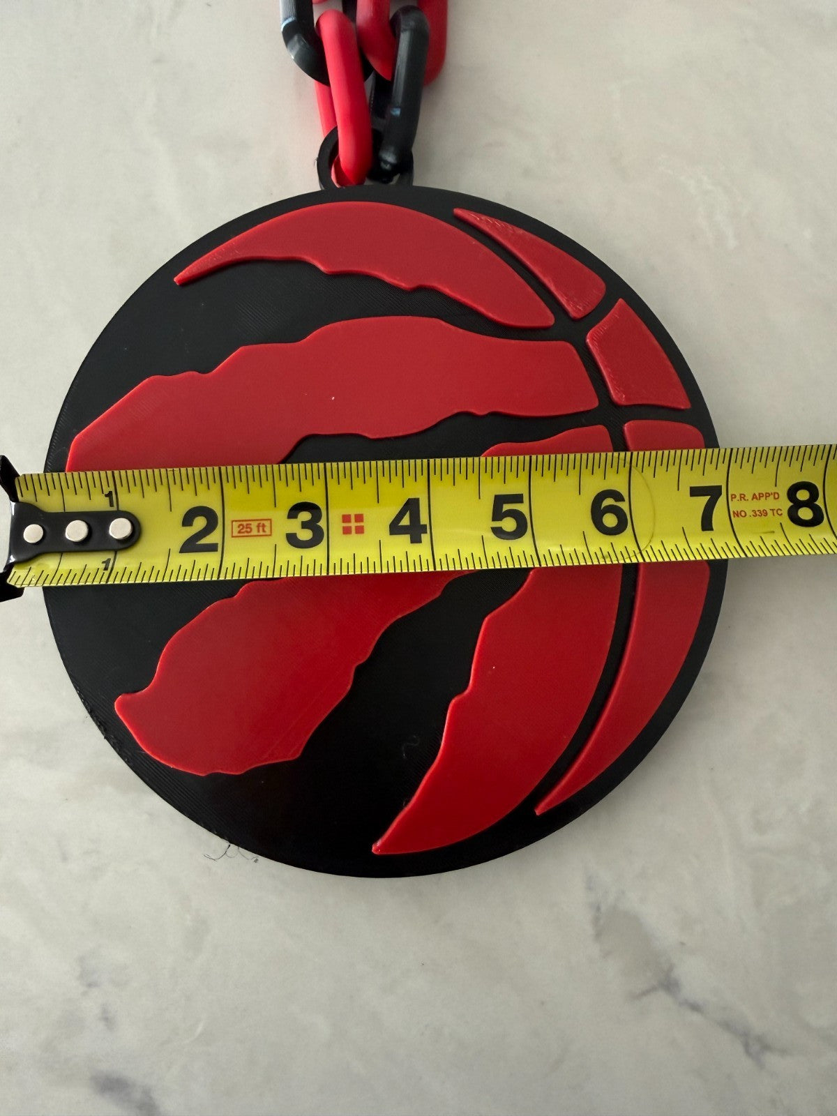 Toronto Raptors Oversized Fan Necklace, Pendant and Chain