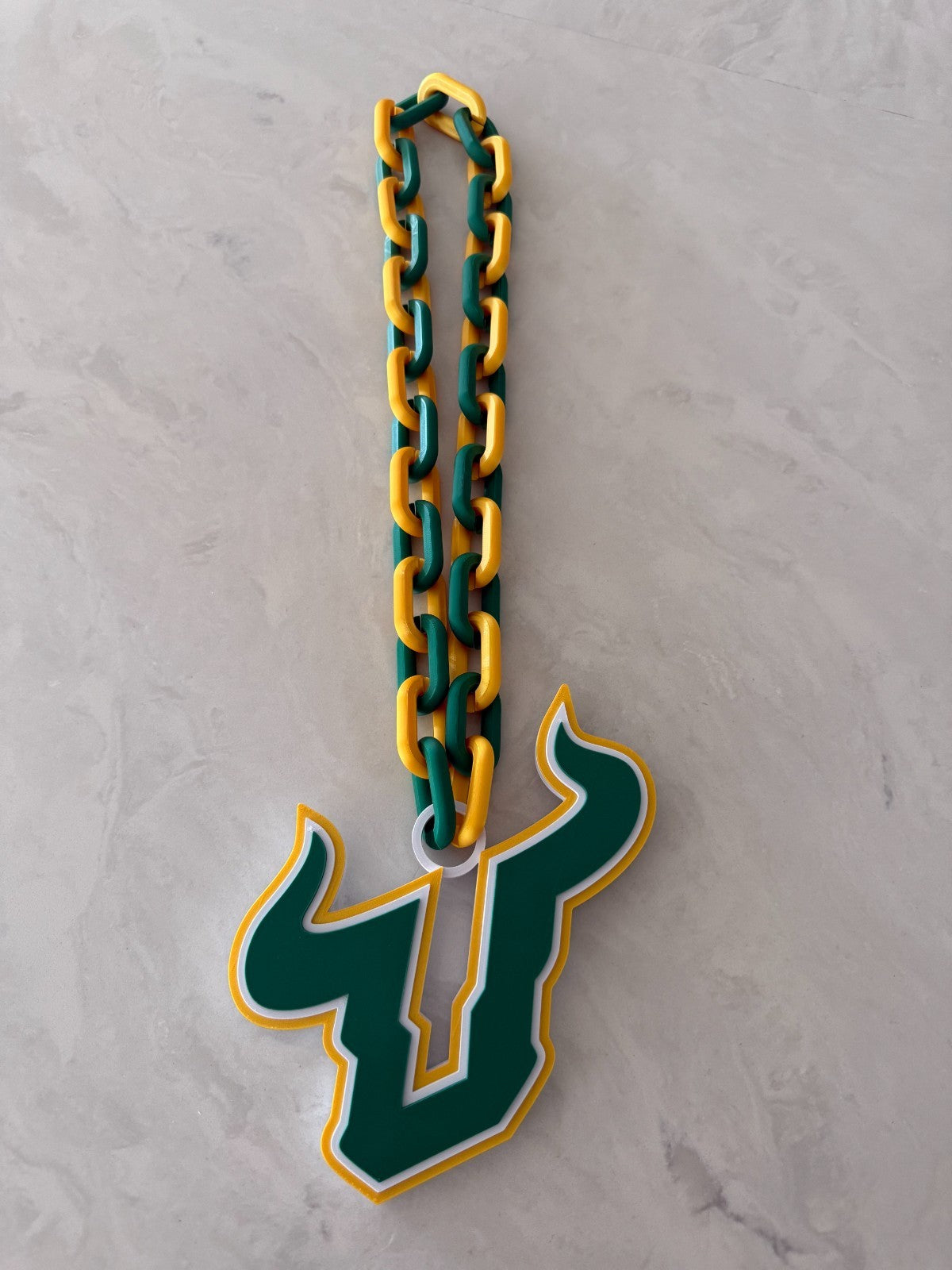 South Florida Bulls Logo Necklace Oversized Turnover Chain HandMade 3D Printed