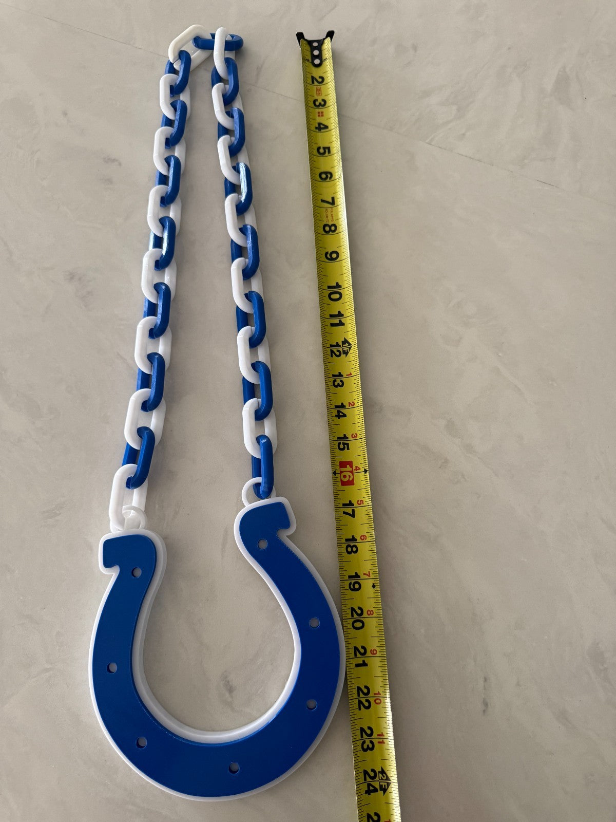 Indianapolis Colts Oversized Logo Necklace Pendant Chain Handmade 3D Printed