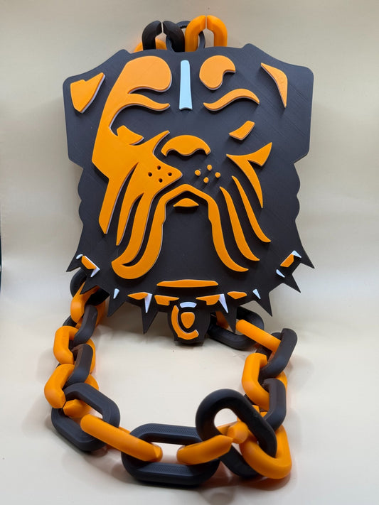 Cleveland Browns Oversized Necklace Turnover Chain Pendant HandMade 3D Printed