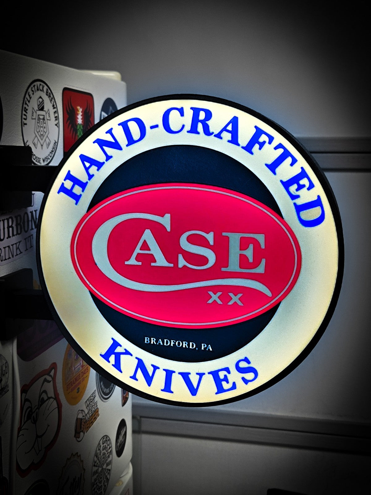CASE XX HAND-CRAFTED KNIVES 12 Inch Light Box LED Sign 3D Printed Wall Decor