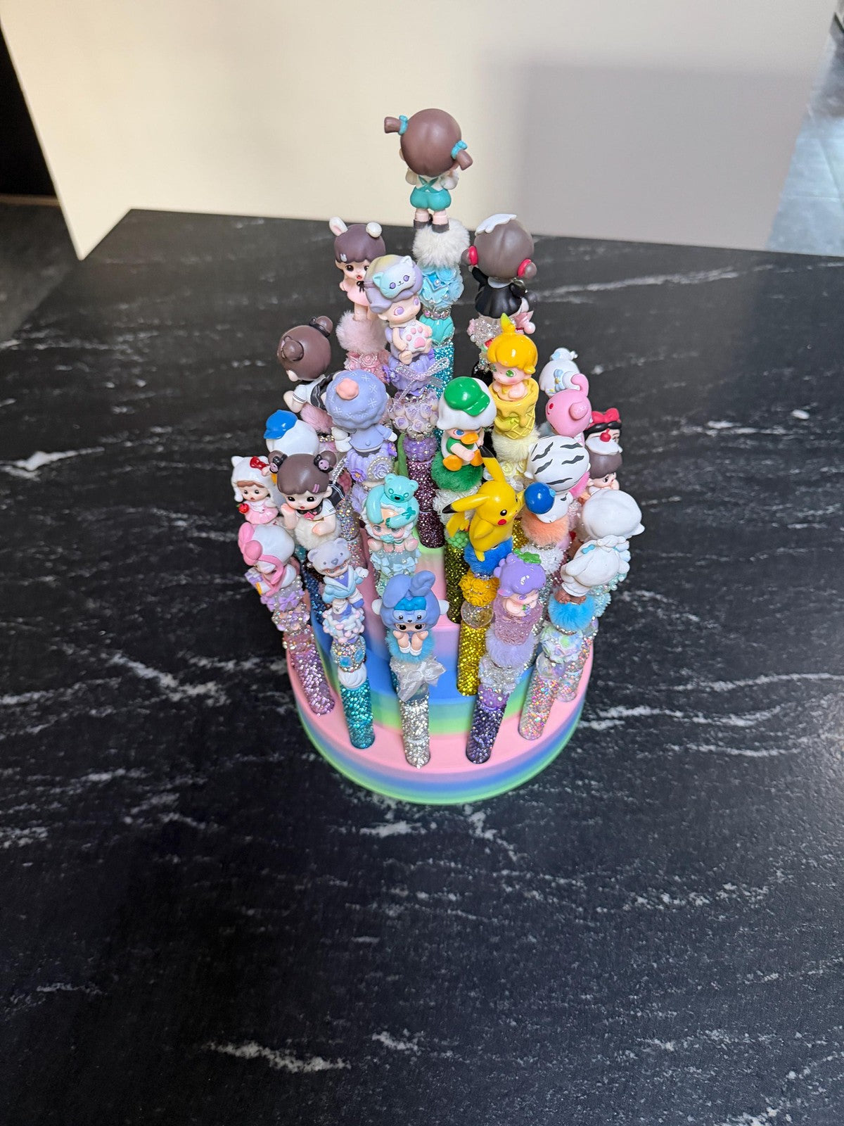 3D Printed Cake Pen Display Stand | Beadable Pen Holder Organizer