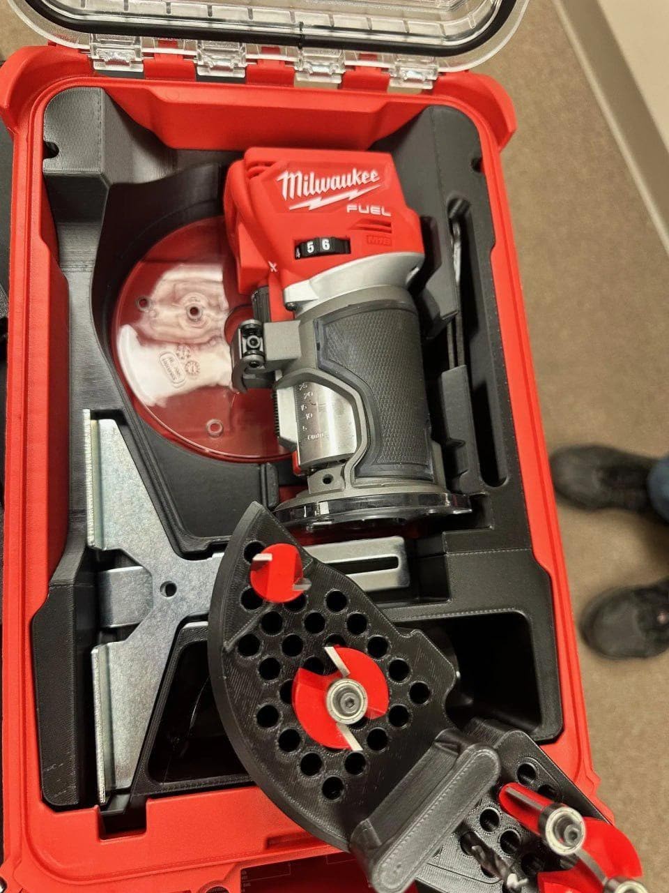 3D Printed Packout Insert For M18 Fuel Compact Router 2723-20 Custom ABS Organiz